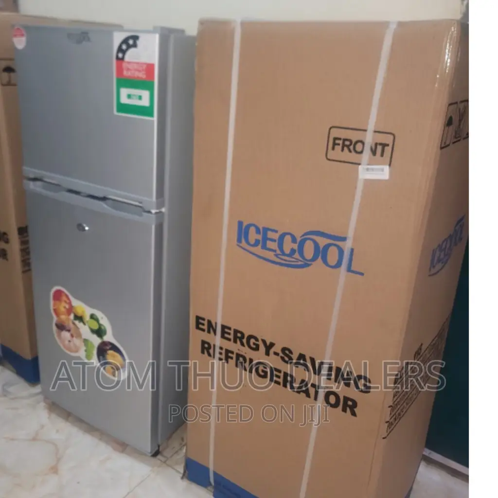 Silver 118 Litres Double Door Fridge Icecool 