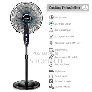 Urk 16 Inches Standing Fan With Remote