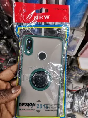 Matte Smoke Case TPU Edge With Ring Holder for Huawei Y9