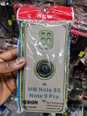 Ring Holder Phone Case for Redmi Note 9 Pro Smoke Back Stan