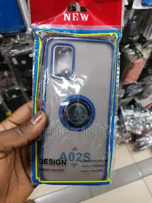 Smoke Case TPU Edge With Ring Holder for SAMSUNG A02s Case