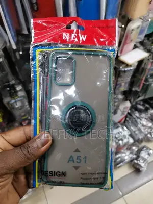 Samsung Galaxy A51 Smoke Case Magnetic Ring Stand) - Blue
