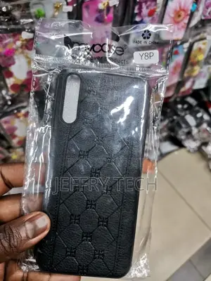Huawei Y8P Texture PU Leather Back Hard Case Cover for Huawe