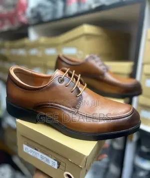 Brown Lace Up Leather Official Shoes