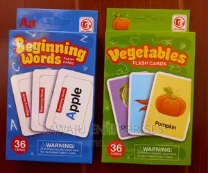 Beginning Words and Vegetables Flash Cards