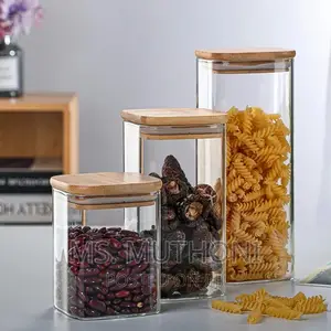Candy / Spice Jar With Bamboo Cover