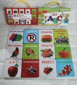 12pc Baby Educational Flash Cards Set