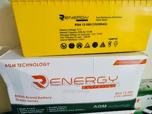 AGM Solar Battery 200ah 12v Renergy