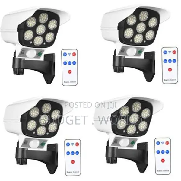 4 PCS Solar Powered Dummy Security Camera With Motion Sensor