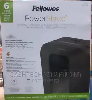 Fellowes Powershred Lx25 6 Sheet Cross Cut Paper Crc41705