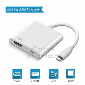 8 Pin Data to HDMI Adapter Cable Digital AV TV for iPhone 7/