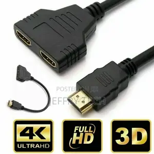  HDMI Cable Splitter Adapter 2.0 Converter 1 in 2 Out 1 Ma