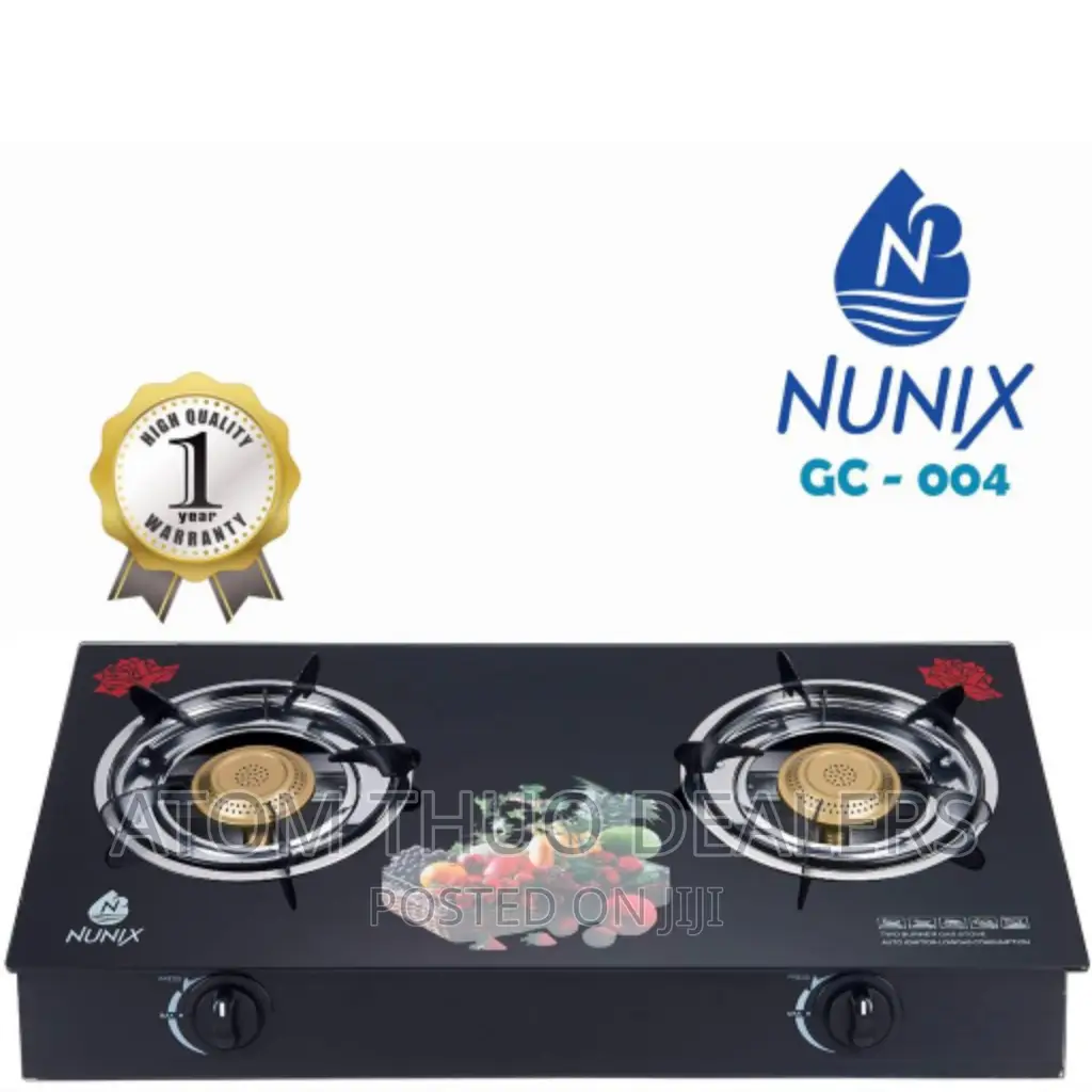 Nunix 2 Burner Glass Top Cooker GC-004 