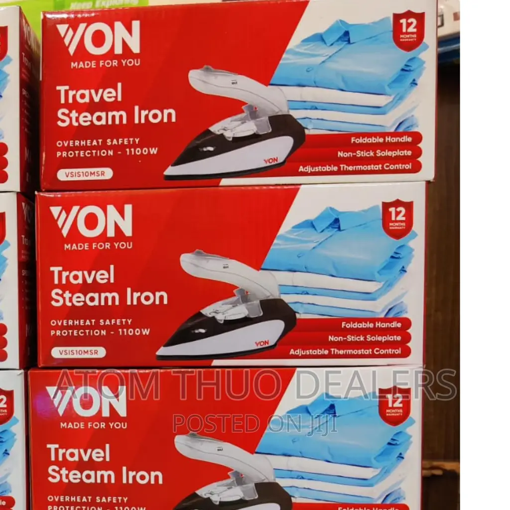 Von Foldable Steam Travel Iron Box