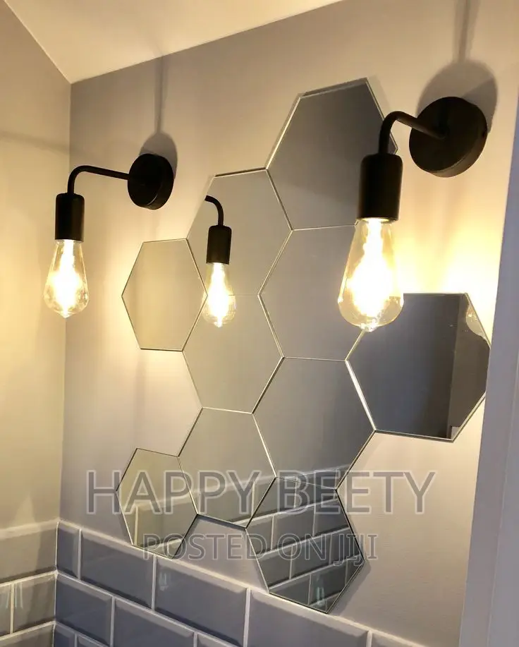 12pcs Hexagonal Acyric Mirrors