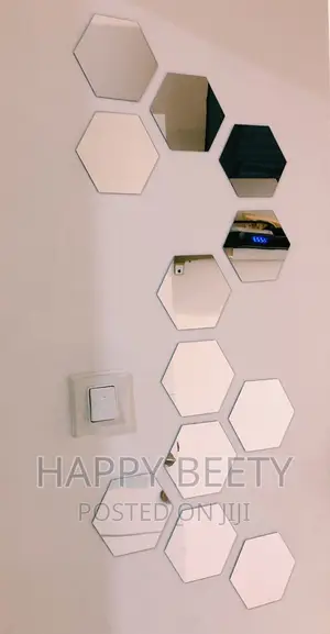 12pcs Hexagonal Acyric Mirrors