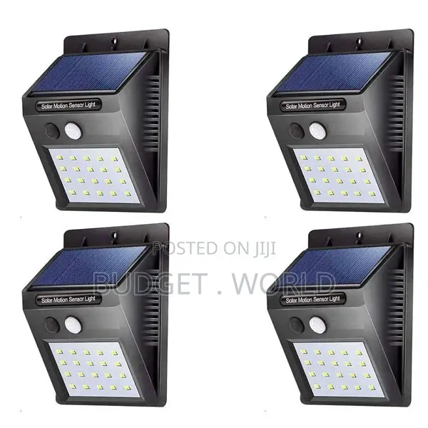 4 PCS Solar Power Pir Motion Sensor Wall Light Outdoor Lamp