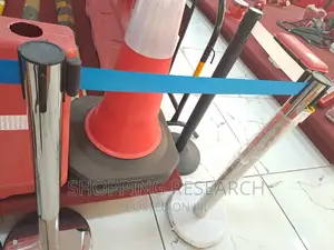 Retractable Queue Barriers With Silver Or Golden Pole