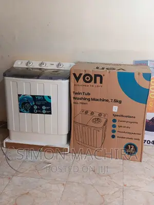 Von 7.5kgs Twin Tub Washing Machine