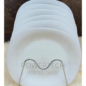 6pc Square White Dinner Plate;