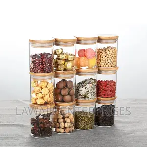 12 PC Transparent Spice Jars