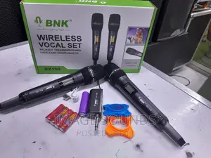 Wireless Microphone Pair With Portable Receiver