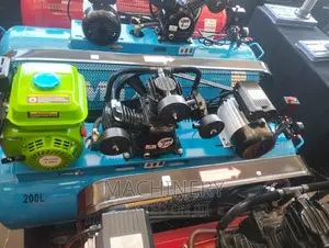 2 in 1 Air Compressor 200l Both Electric and Petrol Powered