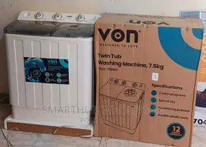 Von 7.5kgs Twin Tub Washing Machine