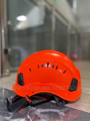 Orange Helmets With Vents