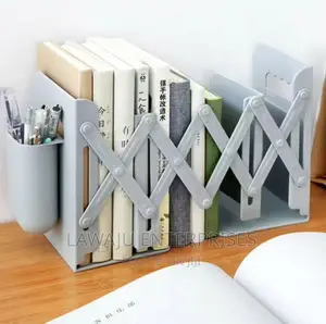 Retractable Bookends With Pen Holder