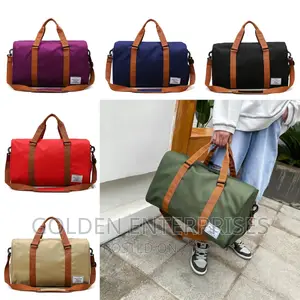 Canvas Large Gym / Travelling Bag With Shoe Compartment