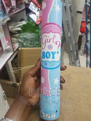 Gender Reveal Ballon + Gender Reveal Confetti Popper Set
