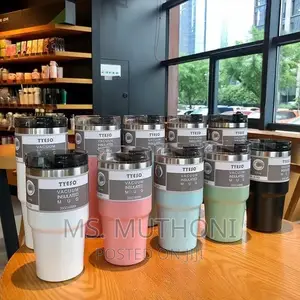 600 Ml Insulated Mug Black ,Grey Pink