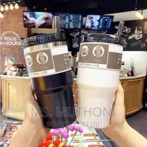 600 Ml Insulated Mug Black ,Grey Pink