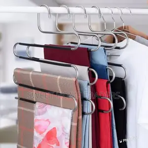 Non Slip S-Shaped 5 Layers Trouser Hangers