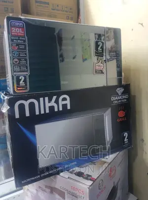 Mika Silver Microwave Oven Grill 20ltr With 1000W Grill