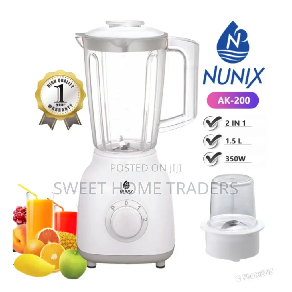 Nunix 2 in 1 Blender With Grinding Machine,