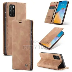 Brown Huawei P40 Genuine Caseme Compact Flip Wallet Case