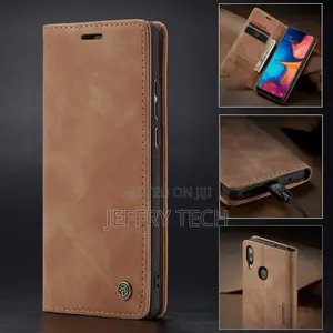 Brown Caseme Slim Magnetic Wallet Case for Galaxy A20 / A30
