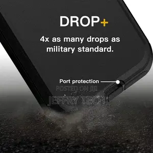 Black iPhone 13 Heavy Duty Military Defense Drop Proof Case