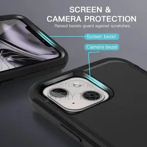 Black iPhone 13 Heavy Duty Military Defense Drop Proof Case