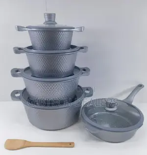 Best Quality 11pcs Bosch Cookware With Lid Covers- Grey