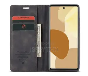 Caseme Google Pixel 6 Pro Retro Flip Leather Wallet Case Bla