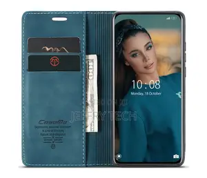 Caseme Xiaomi Mi 12 Pro Retro Flip Leather Wallet Case Blue