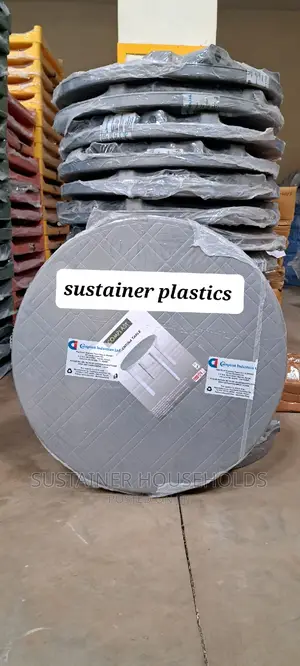 Grey Round Plastic Table