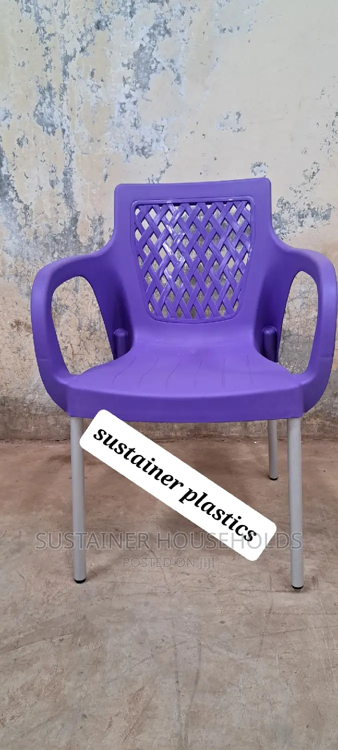 Purple Plastic Chairs With Metal Legs