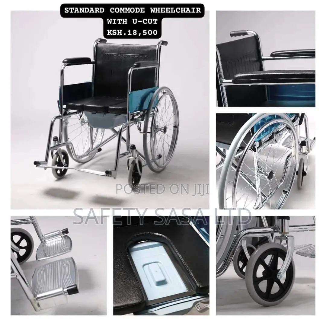 Standard Commode Wheelchair With U Cut