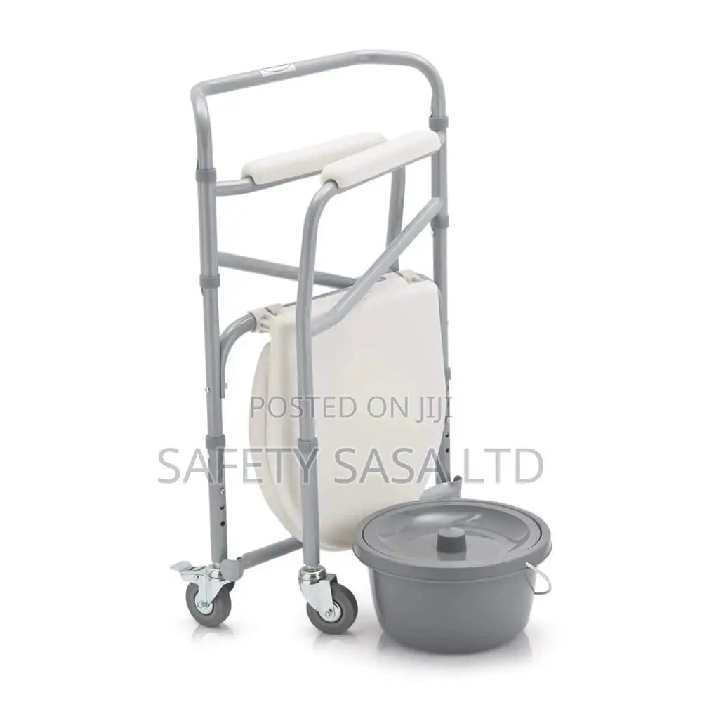 Foldable Commode Chair With Wheels