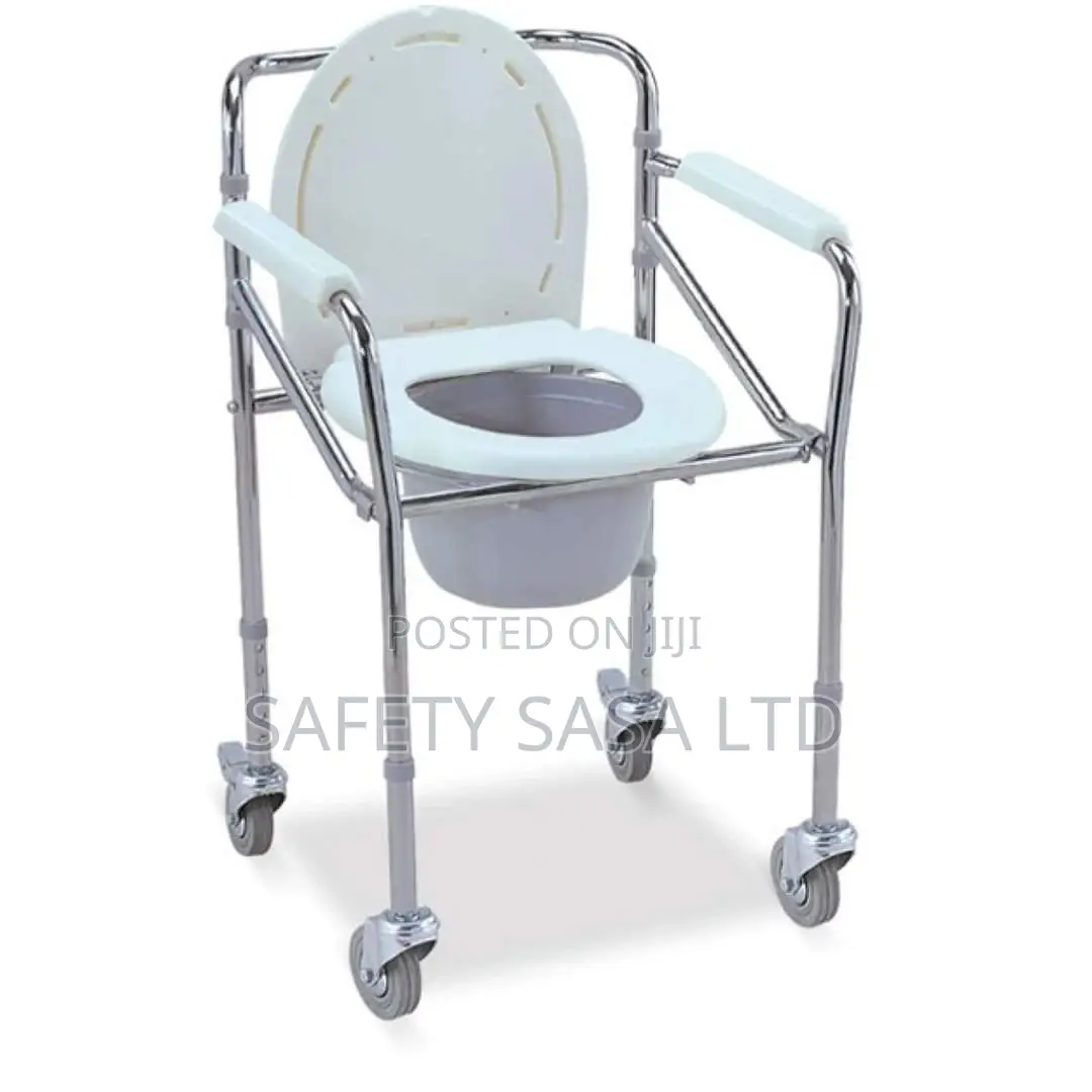 Foldable Commode Chair With Wheels