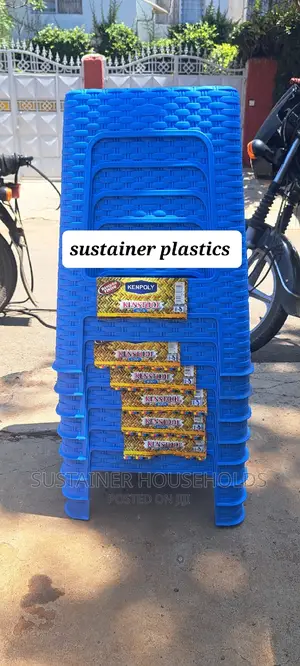 Light Blue Bamboo Plastic Stools